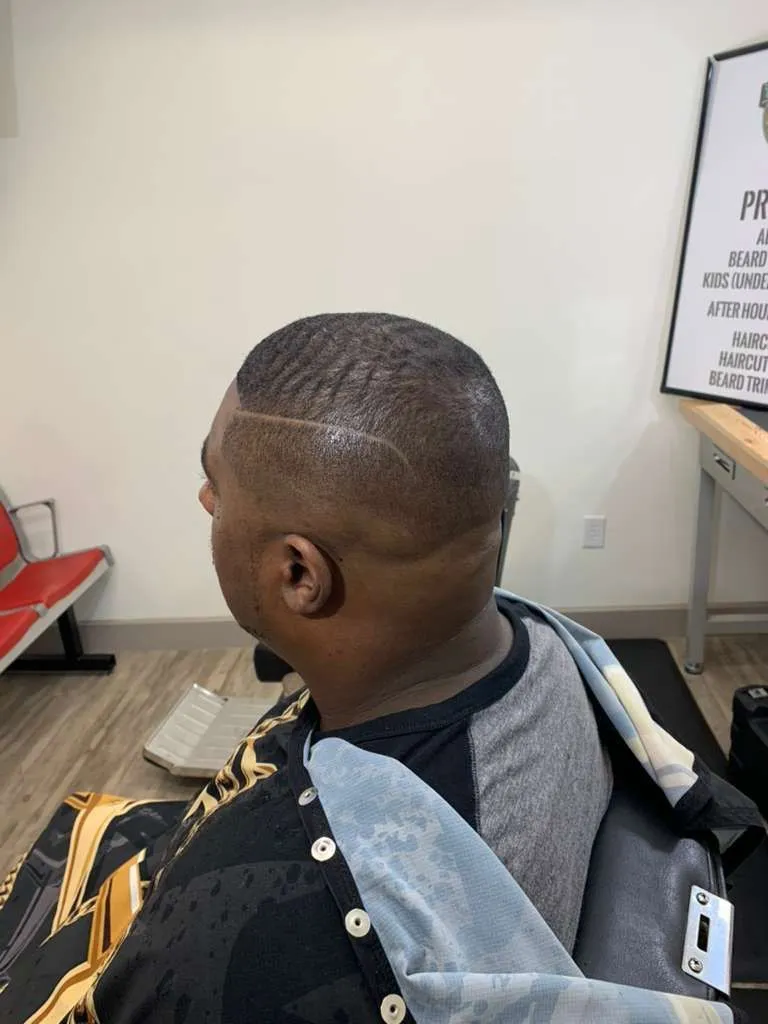 360 waves with a shaved hard part and a clean taper, cut at The Cave Hype in North Phoenix